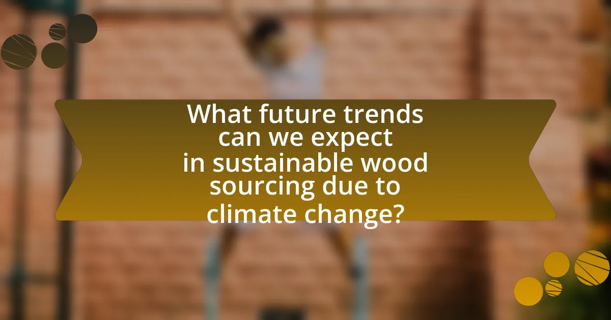 What future trends can we expect in sustainable wood sourcing due to climate change?