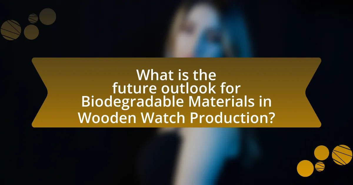 What is the future outlook for Biodegradable Materials in Wooden Watch Production?